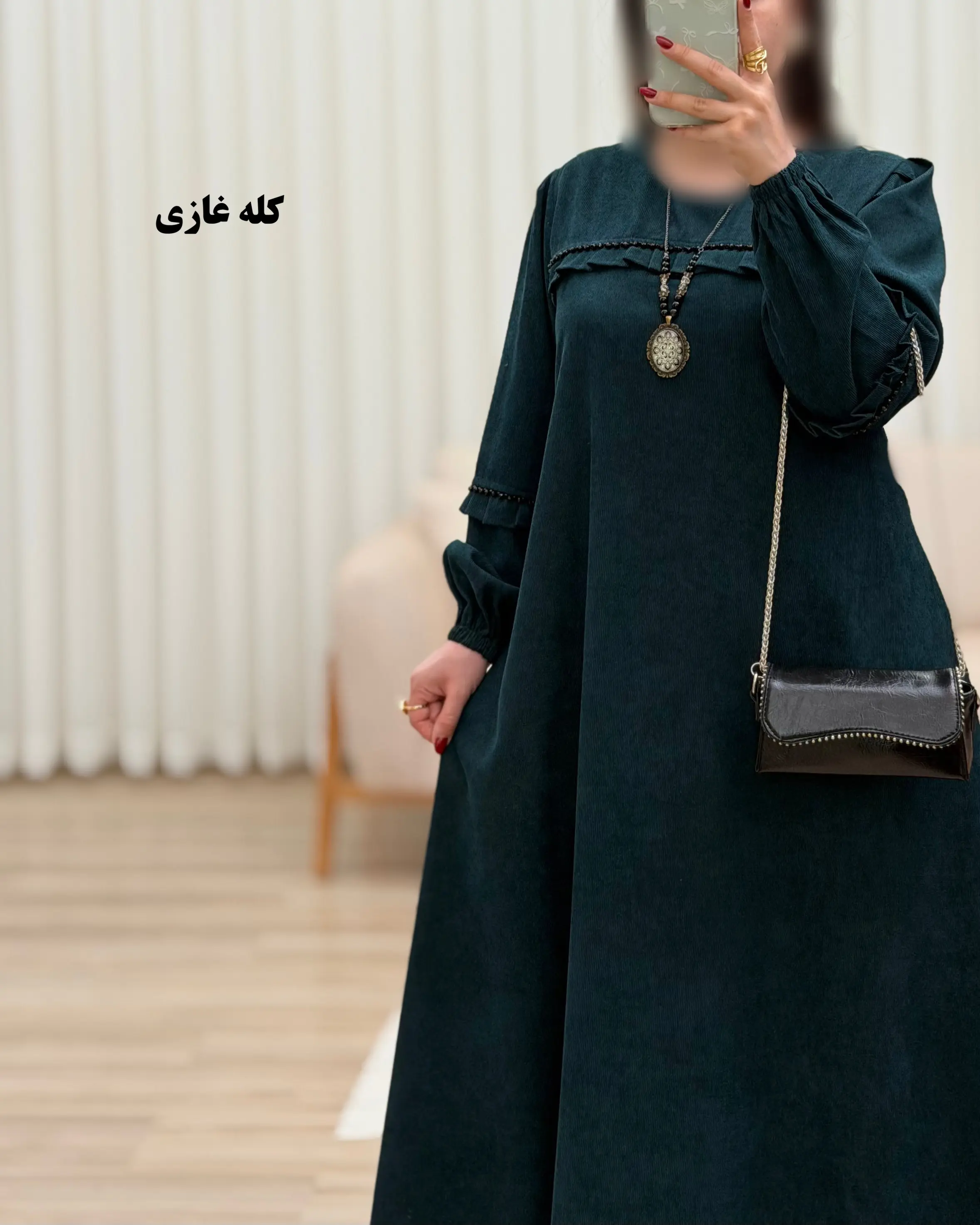 مانتو عبایی کبریتی مدل سنگدوزی